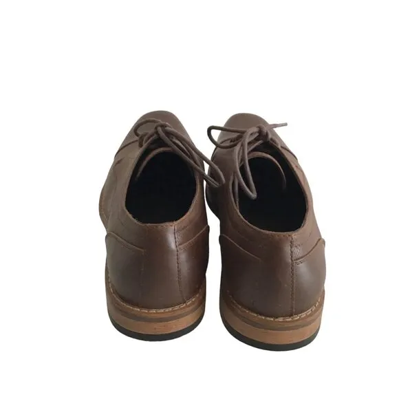 PERRY ELLIS- MENS BROWN COMFY LACE UP SHOES SIZE 11.5