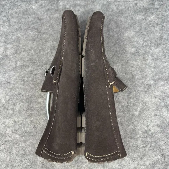 Peter Millar Driving Moccasins Shoes Men 12M Brown Suede Silver Horsebit Loafers