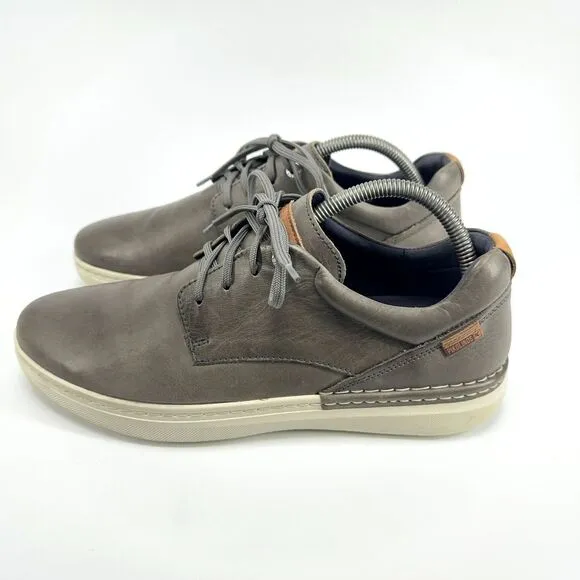 Pikolinos Mens Size 42 / 8.5 BEGUR M7P Gray Leather Casual Lace Up Sneaker Shoes