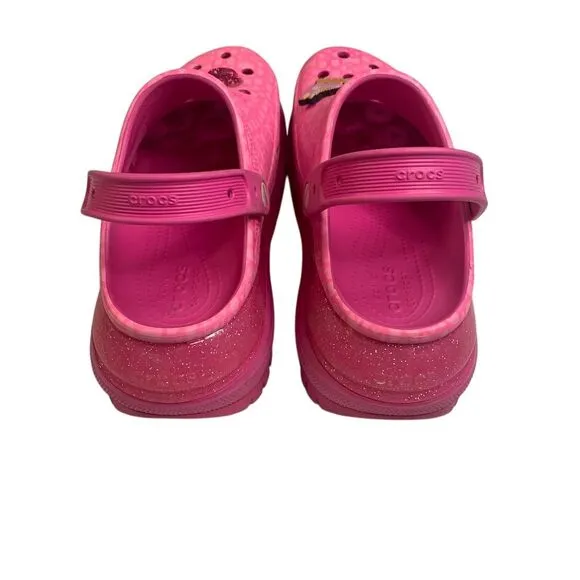 Pink MEGACrocs with Barbie Jibbitz Charms Unisex Clogs