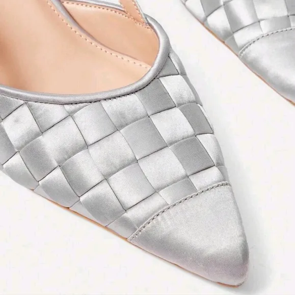 POINTED TOE WOVEN STILETTO HIGH HEEL LADIES FASHION PUMPS, VALENTINE'S