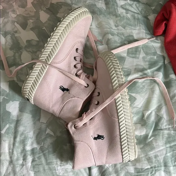 Polo by Ralph Lauren Women's Pink High-Top Sneakers