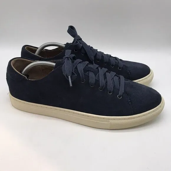 Polo Ralph Lauren Jermain Suede Sneakers Men's 12 D Navy Blue Lace Up Low Shoes