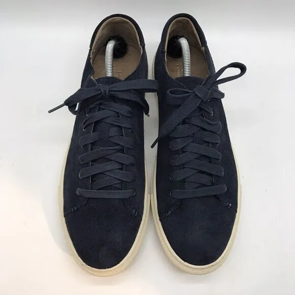 Polo Ralph Lauren Jermain Suede Sneakers Men's 12 D Navy Blue Lace Up Low Shoes