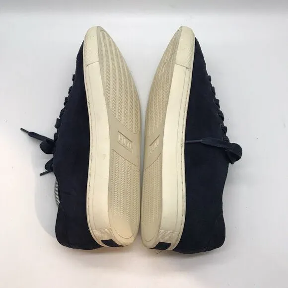 Polo Ralph Lauren Jermain Suede Sneakers Men's 12 D Navy Blue Lace Up Low Shoes