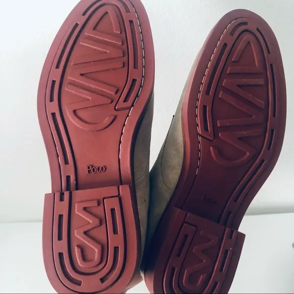 POLO RALPH LAUREN LEATHER PLAIN TOE SHOES.8.5