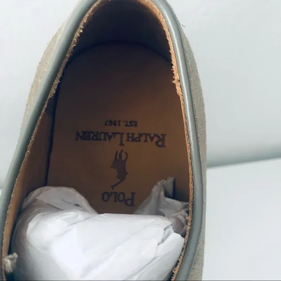 POLO RALPH LAUREN LEATHER PLAIN TOE SHOES.8.5