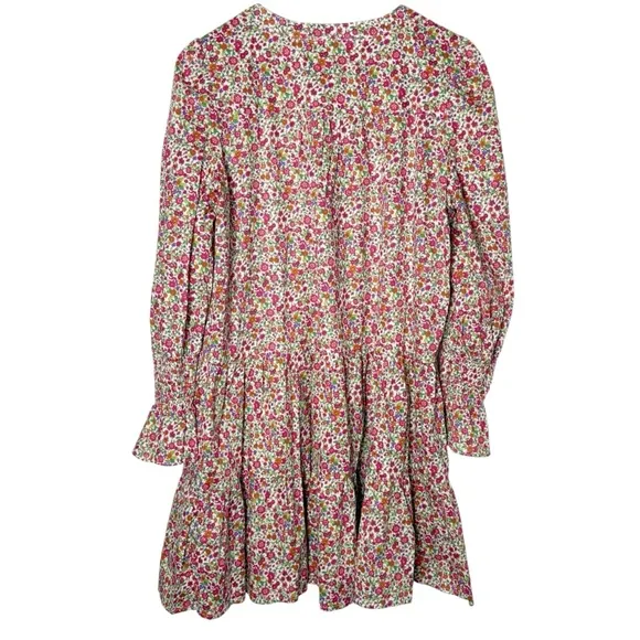 Pomander Place Ditsy Floral Kenzo Tiered Mini Dress Size XL