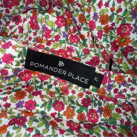 Pomander Place Ditsy Floral Kenzo Tiered Mini Dress Size XL