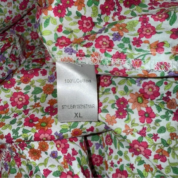 Pomander Place Ditsy Floral Kenzo Tiered Mini Dress Size XL