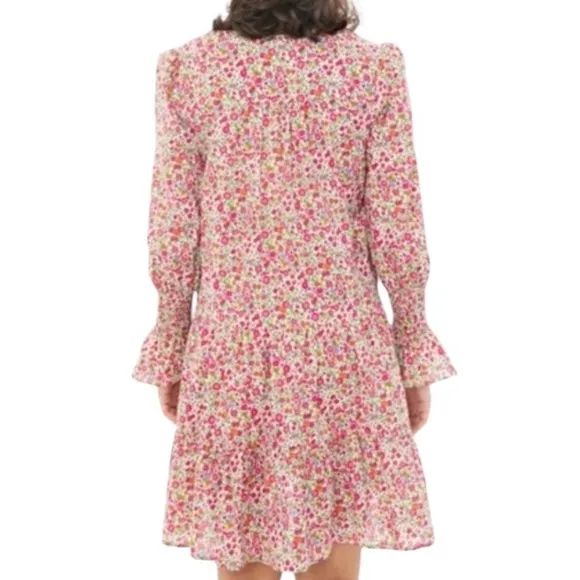 Pomander Place Ditsy Floral Kenzo Tiered Mini Dress Size XL