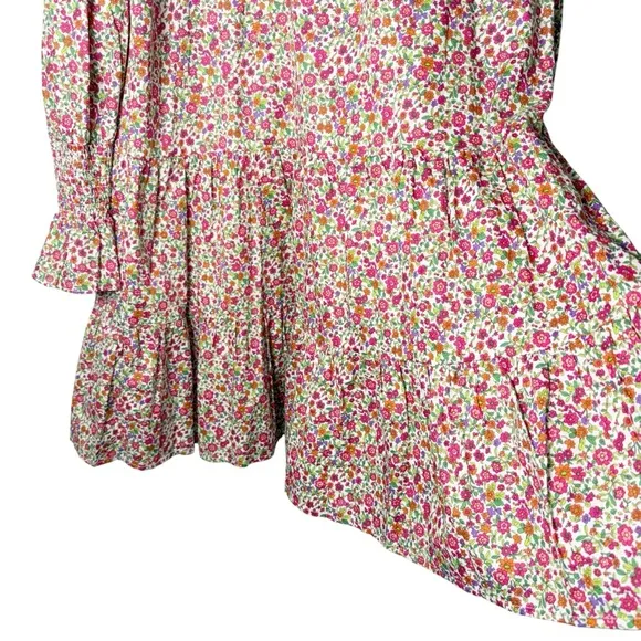 Pomander Place Ditsy Floral Kenzo Tiered Mini Dress Size XL