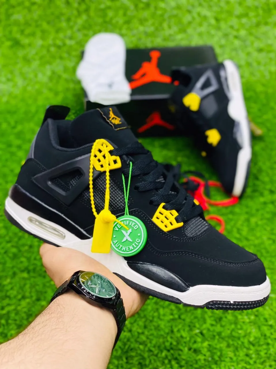 Premium AJ4 Black Yellow
