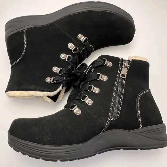 Propét Demi Women's Black Suede Bootie, Size 9.5