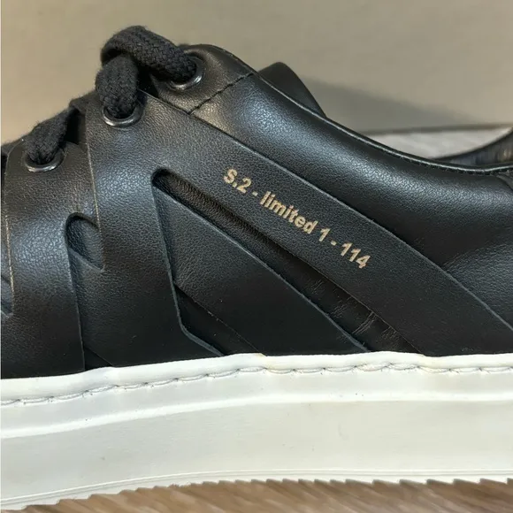 PS821 Shoes UK Size 38 Alpha Black Leather S.2 Limited 1 114 Quiet Luxury NIB