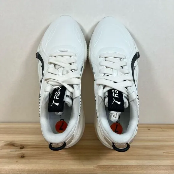 PUMA RS-X Brush Jr running shoes youth men’s 7 womens 8.5 White black NEW