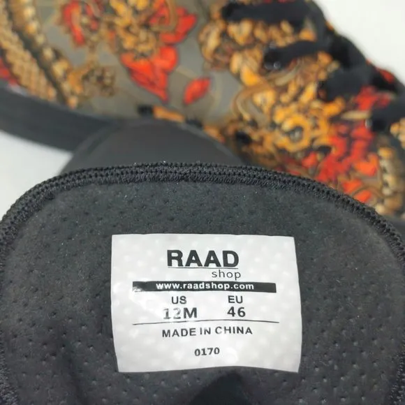 RAAD Shoes / Sneakers Red Japanese Dragon Men's Shoes Size 12 M