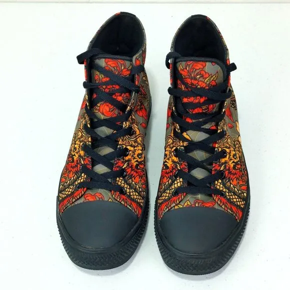 RAAD Shoes / Sneakers Red Japanese Dragon Men's Shoes Size 12 M