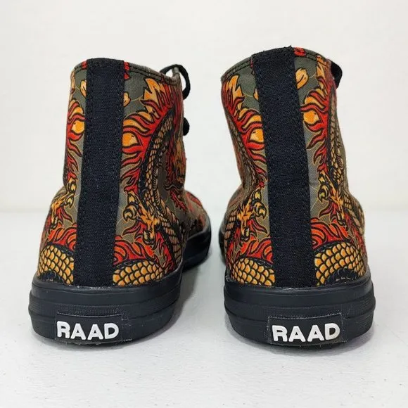 RAAD Shoes / Sneakers Red Japanese Dragon Men's Shoes Size 12 M