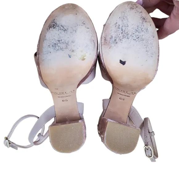 Rachel Zoe platform sandals with stones detail