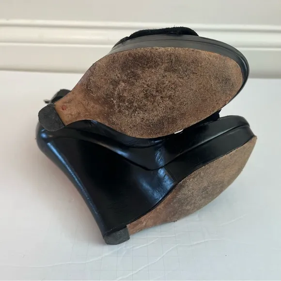 Rachel Zoe Platform Suede Wedge Sandals