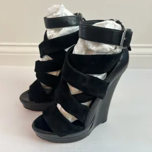 Rachel Zoe Platform Suede Wedge Sandals