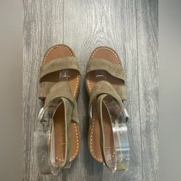 Rag &amp; Bone August Suede Beige Leather Espadrilles Platform Sandals EU 36/US 6