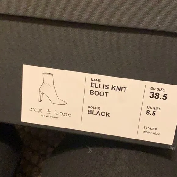 Rag &amp; Bone Ellis Knot Boots in Black.