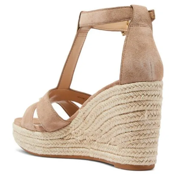 Ralph Lauren Hale Wedge Sandals Khaki Size 8.5 NWT