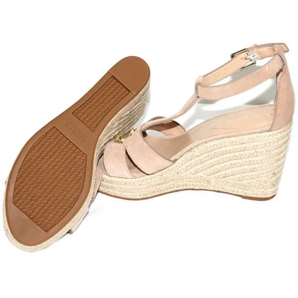 Ralph Lauren Hale Wedge Sandals Khaki Size 8.5 NWT