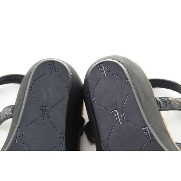 Ralph Lauren Reeta T-Strap Thong Wedge Sandal Women's Sz 9.5 B Shoes