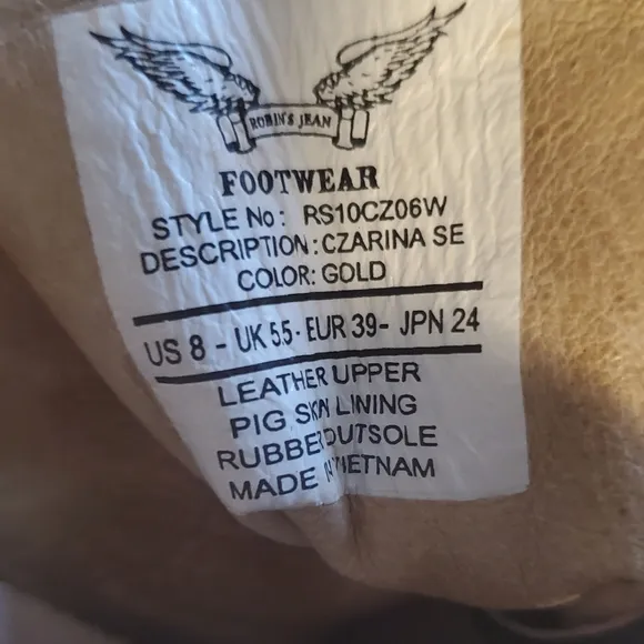 Rare Robin's Jean Zipper Hi Top Sneakers 8