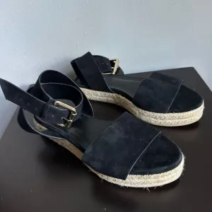 Raye Taos Espadrilles Black Chunky Sandals size 8