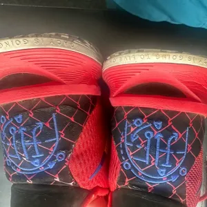 Red and Blue Athletic Shoes#11