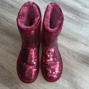Red Ugg glitter boots