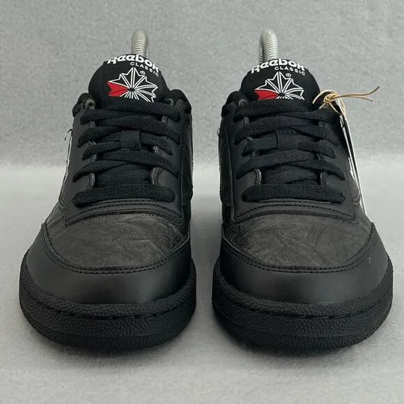 Reebok Club C 85 X U Tennis-Tear Away-Low Sneaker Shoe-Black-RARE-Women 6-NWT