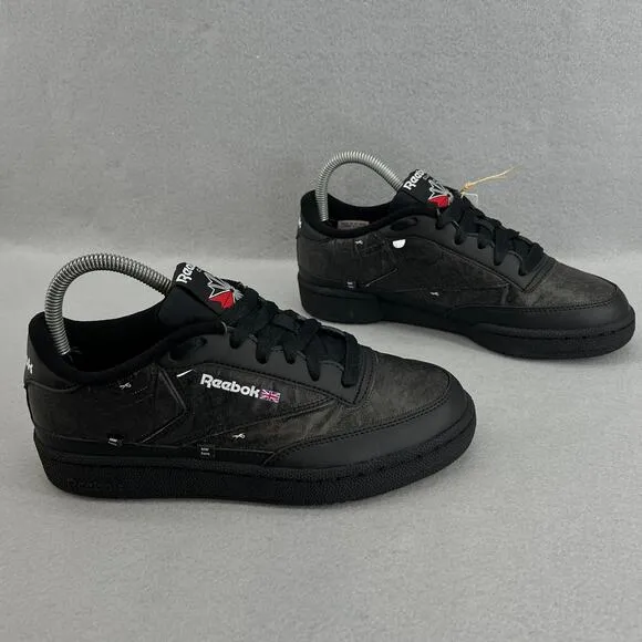 Reebok Club C 85 X U Tennis-Tear Away-Low Sneaker Shoe-Black-RARE-Women 6-NWT