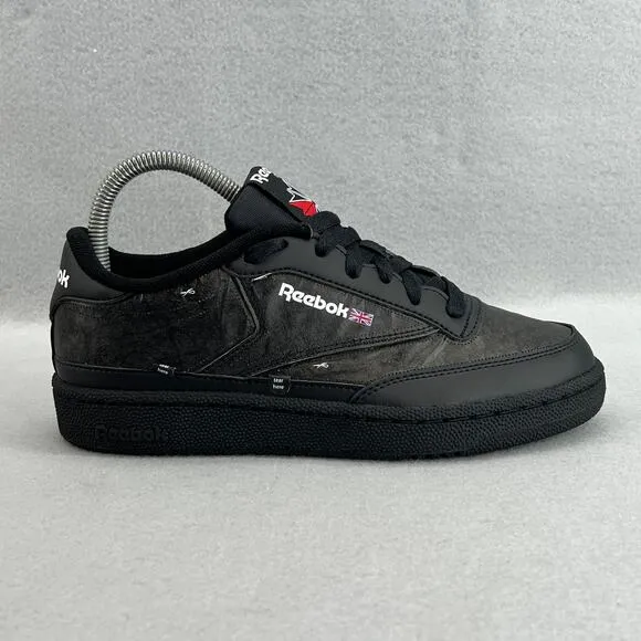 Reebok Club C 85 X U Tennis-Tear Away-Low Sneaker Shoe-Black-RARE-Women 6-NWT