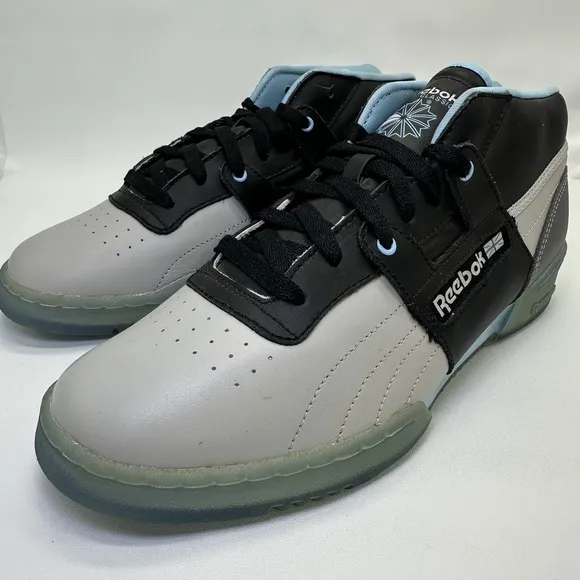 Reebok Men's Classic Workout V61063 Mid Gray Speckled Shoes Size 9 High Top
