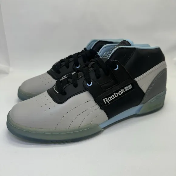 Reebok Men's Classic Workout V61063 Mid Gray Speckled Shoes Size 9 High Top