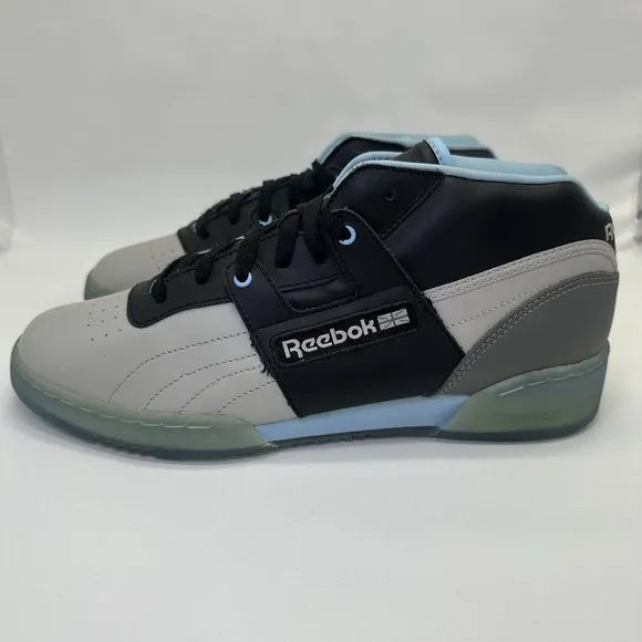 Reebok Men's Classic Workout V61063 Mid Gray Speckled Shoes Size 9 High Top