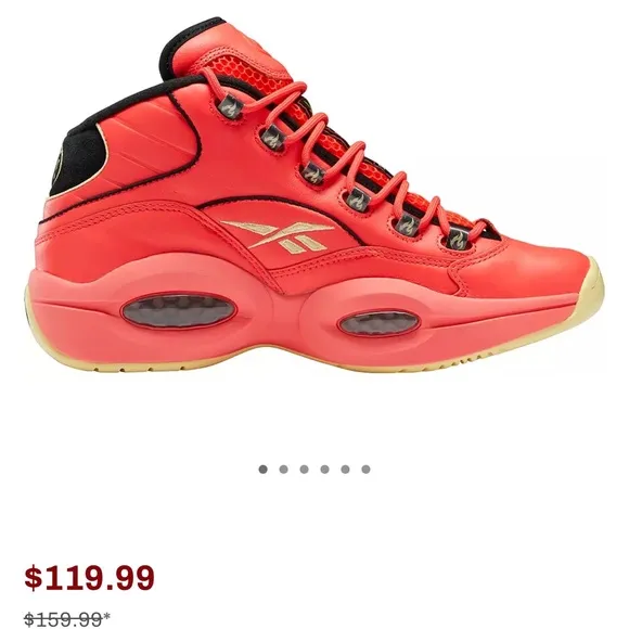 Reebok Question Mid Basketball Shoes Boys size 7.5