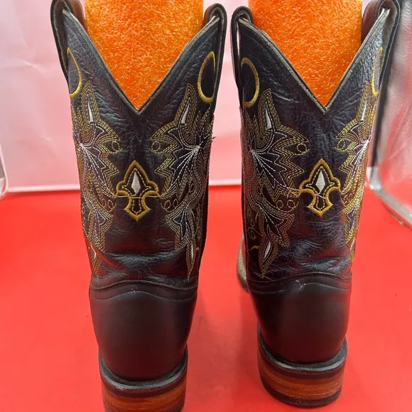 Reiego goatskin leather cowboy boots