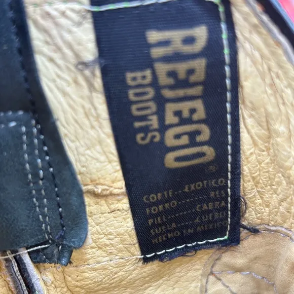 Reiego goatskin leather cowboy boots
