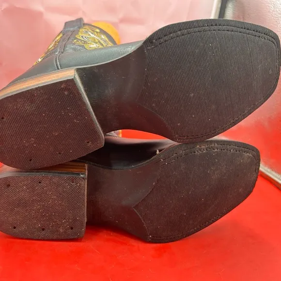 Reiego goatskin leather cowboy boots
