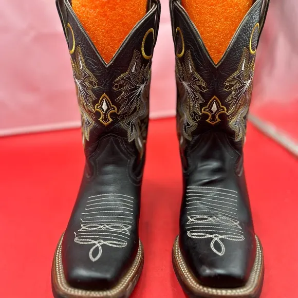Reiego goatskin leather cowboy boots