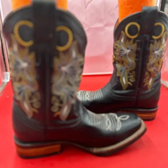 Reiego goatskin leather cowboy boots