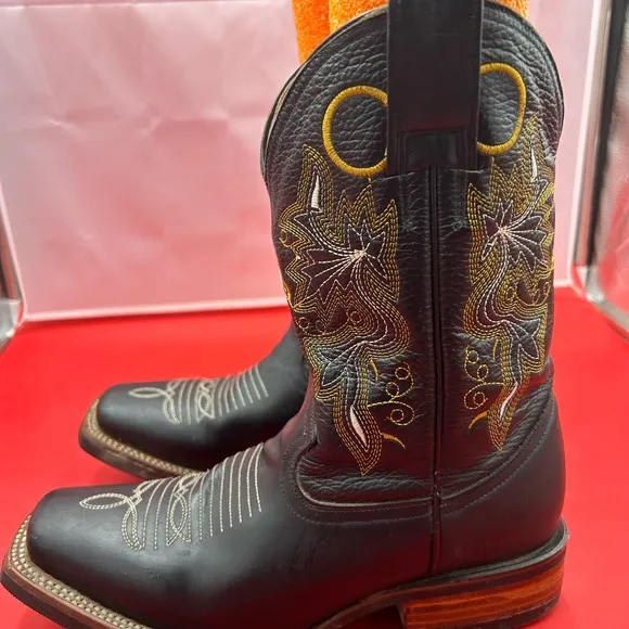 Reiego goatskin leather cowboy boots