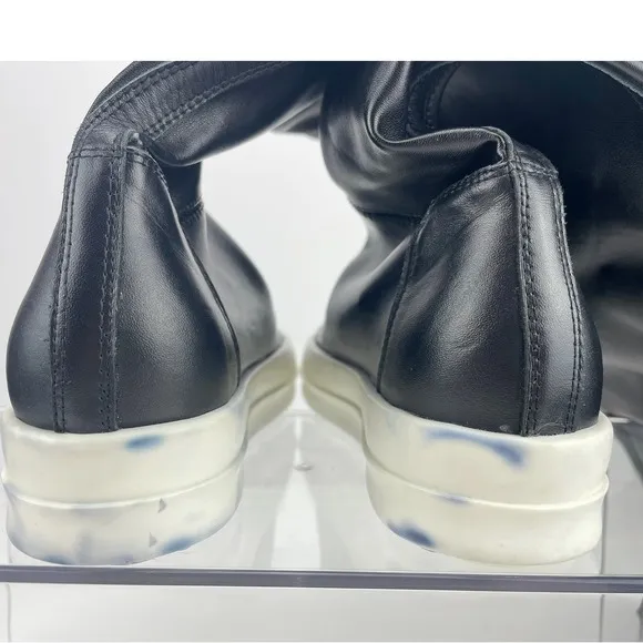 RICK OWENS Womens IT(36) US(5.5) Black Leather Sneaker Stocking Boots Punk
