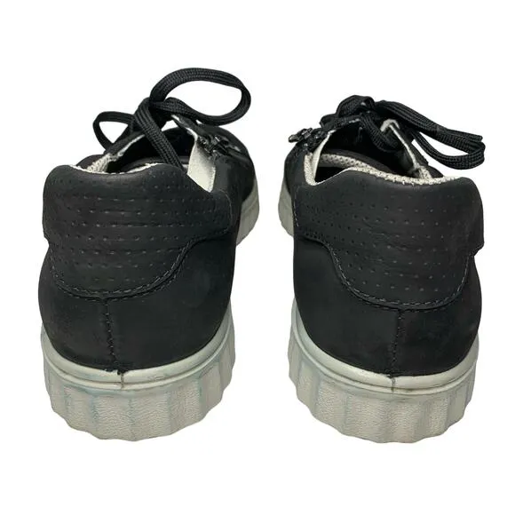 Ricosta German-made Suede Leather Sneaker Shoes Comfortable black- 41/9.5
